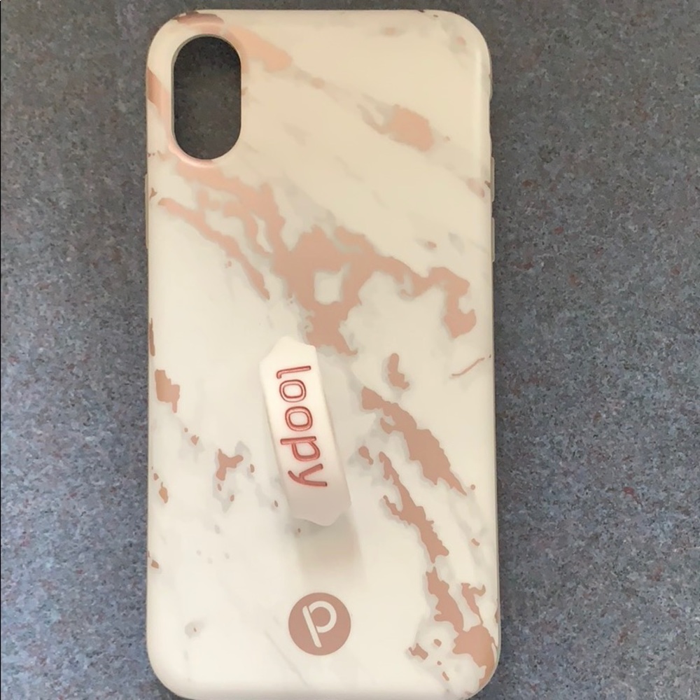iPhone X Loopy white marble phone case - matte